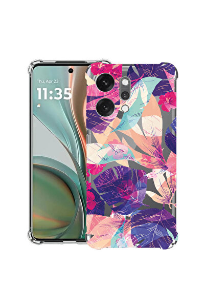 bestcase Husă antișoc pentru OPPO Reno 14 5G cu design flori tropicale, 20520...