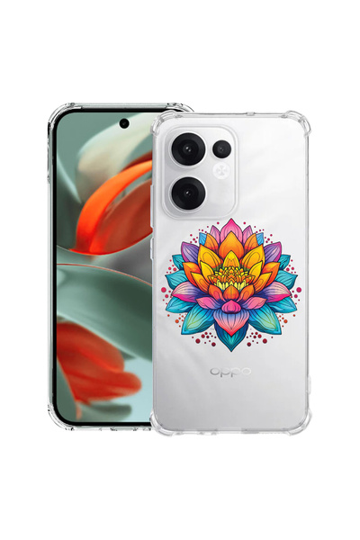 bestcase Husă antișoc pentru OPPO Reno 14 F / FS cu design Dream Colors Flowe...