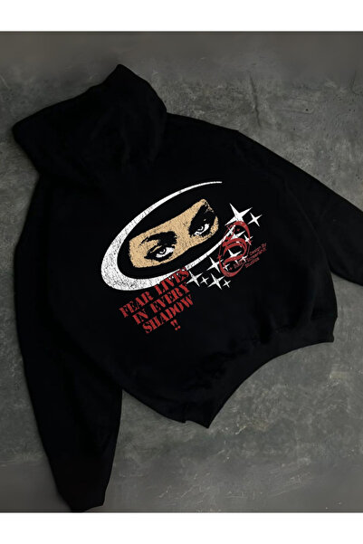 Toum Hanorac cu glugă oversize unisex cu imprimeu streetwear