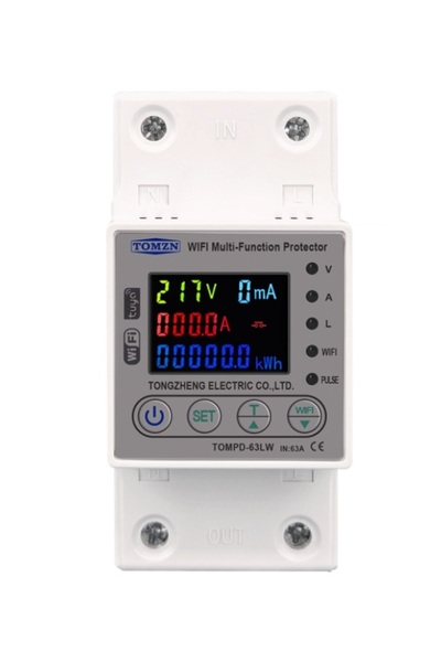 bilteknik Tomzn Kaçak Akım Koruma Rölesi 63A Akım ve Yüksek Voltaj Koruyucu R...