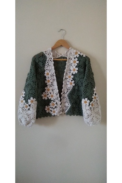 Guashe Hand Knitted Motif Cardigan