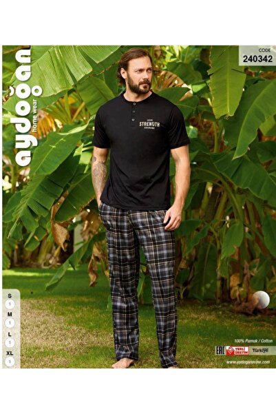 Aydoğan 100% Cotton Men's Short Sleeve Pajama Set Style and Comfort in One