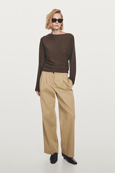 Massimo Dutti Geniş yaka triko kazak