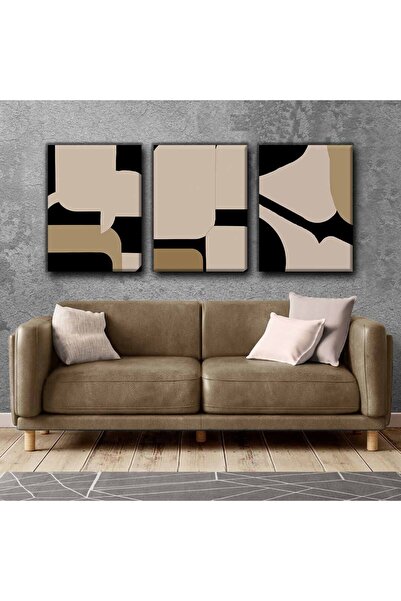 Harika bir ev ΜΟΝΤΕΡΝΟ ΤΡΑΠΕΖΙ ΣΕ ΜΑΥΡΟ-ΜΠΕΖ ΧΡΩΜΑ | ΤΡΙΠΛΟ ΚΑΘΕΤΟ ΠΙΝΑΚΟ ΖΩΓ...