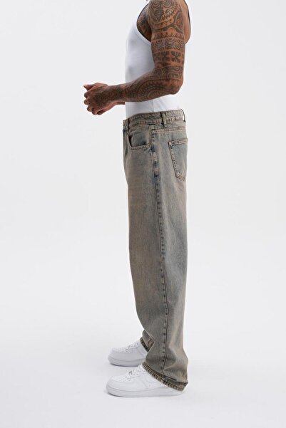 Machinist Men's Oversize Effect Baggy Ice Blue Jeans