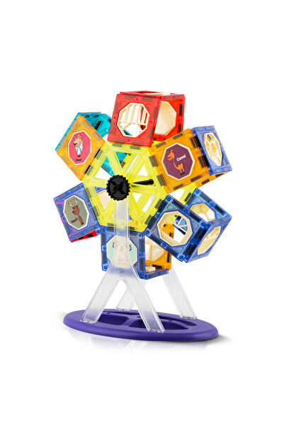 LikeSmart Educational and Creative Magnetic Set, with 71 Pieces, "LikeSmart Magic Magnetic Blocks" Carousel, Numerous