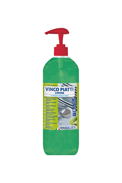 Interchem Vinco Piatti Limone Detergent lichid, vase, manual 1 litru