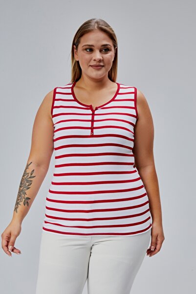 BANEGA Plus Size Sleeveless Thick Strap 100% Cotton Combed Cotton Crew Neck Blouse Undershirt