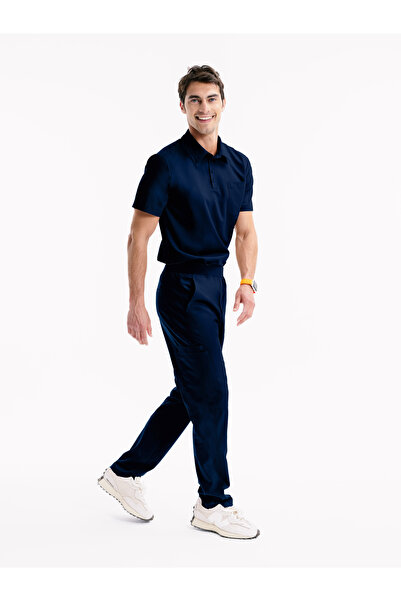 Rhow Bowie Kısa Kollu Lacivert Erkek Scrubs Polo