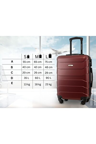 zagatto Troler Cabina, Rosu, 55x40x20 cm, troller, Bagaj de mana, Valiza Cabina, 4 Roti, Cifru, ABS, ZG502