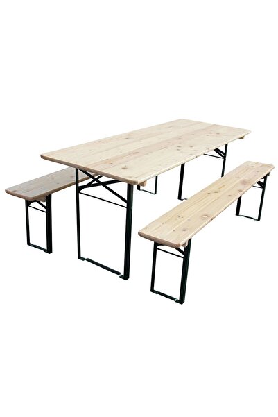 DacEnergy Set mobilier gradina , cadru din otel, blatul si sezutul din lemn, ...