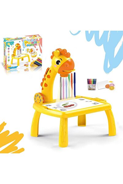 Generic مجموعة طاولة فنية للأطفال مع 12 قلم ألوان مائية، ودفتر رسم، وإضاءة وم...
