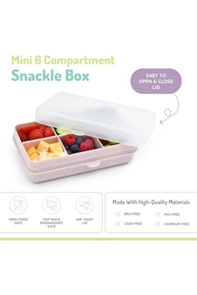 Melii Mini 6 Compartment Snack Box | BPA Free, Leakproof Design for Fresh Snacks | Portable Kids Ben