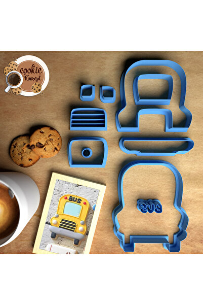 CookieKonsept مجموعة قوالب لعيد المدرسة والمعلمين - حافلة مدرسية - متوافقة مع...