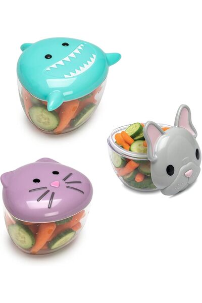 Melii Animal Snack Containers with lids - Food Storage for Toddlers and Kids ...