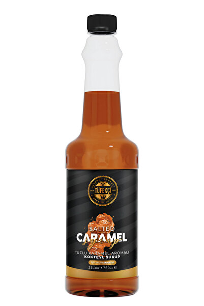 By Tüfekçi Tuzlu Karamel (Salted Caramel) Kokteyl, Kahve Ve Pasta Şurubu 750 ml – Gerçek Şeker