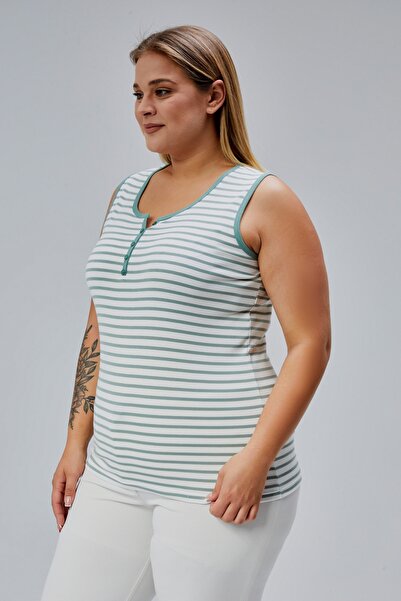 BANEGA Plus Size Sleeveless Thick Strap 100% Cotton Combed Cotton Crew Neck Blouse Undershirt