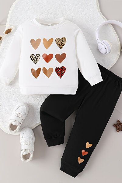 ADABEBEK New Season Heart Printed 2-Piece Baby Set 24320