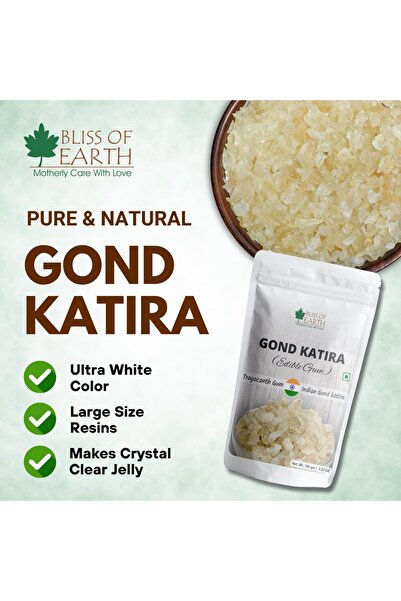 Bliss of Earth Gond Katira Edible Gum, 3x200g | Natural Cooling Agent for Summer, Weight Loss & Digestive Health