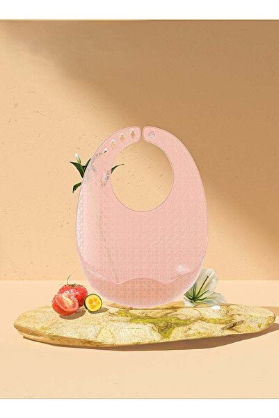 kiddoz Baby Eating Bib, Summer Supplementary Food Rice Bag, Waterproof - Pink...