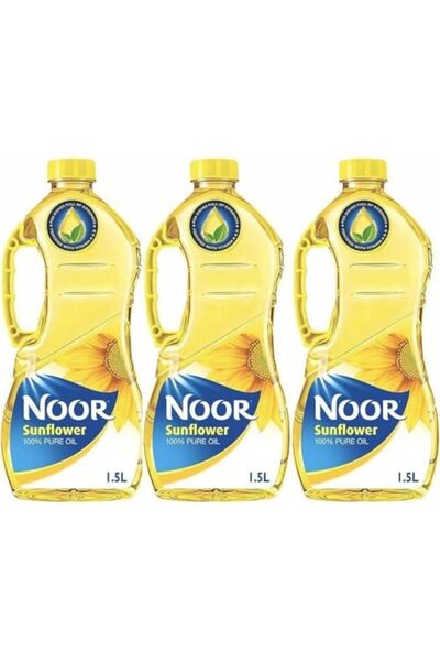 Noor زيت دوار الشمس، 1.5 لتر، عبوة من 3 قطع