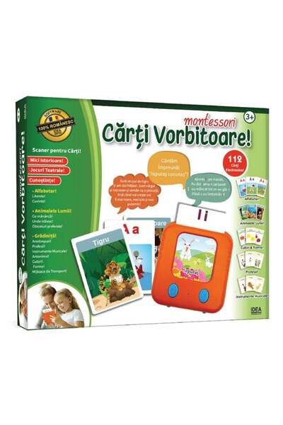 Montessori Educational Electronic Board Game 'Talking Cards' in Romanian - 112 Cards