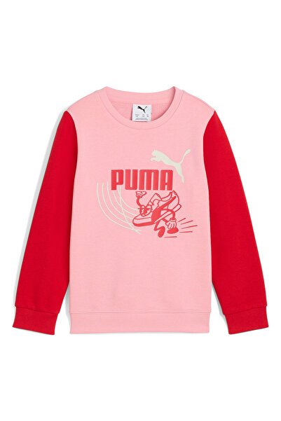 Puma سويت شيرت Little Runners Crew للأطفال برقبة دائرية