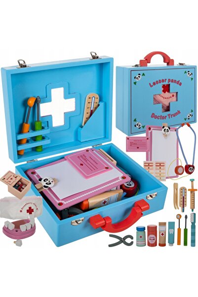 İSP Trusa Doctor Dentist din Lemn si Jucarie de Rol pentru Copii "LikeSmart P...