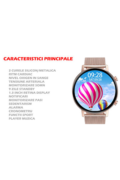 İSP Ceas SmartWatch LikeSmart DoFIT, 1.3" FULL RETINA Display, Oximetru SpO2, Notificari, Monitorizare R