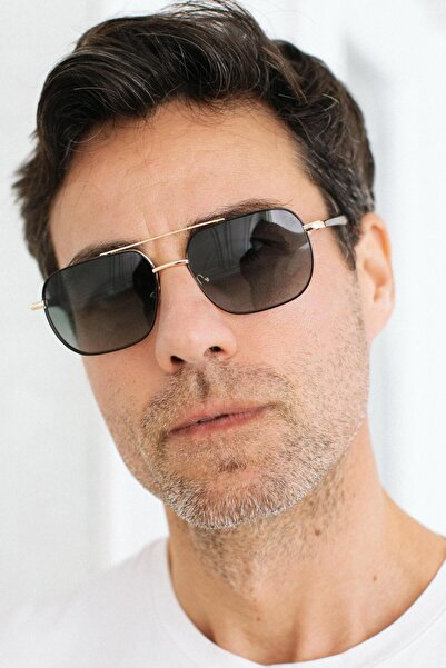 Bilge Karga Lis New Gold Green Men's Sunglasses