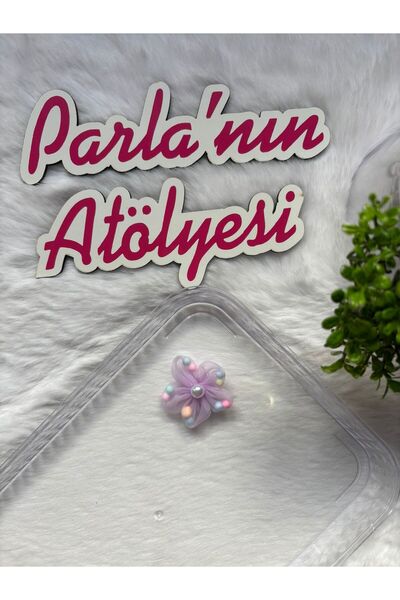 SOFT 0-3 agrafe pentru copii cu păr scăzut și fără păr floare mov din tul