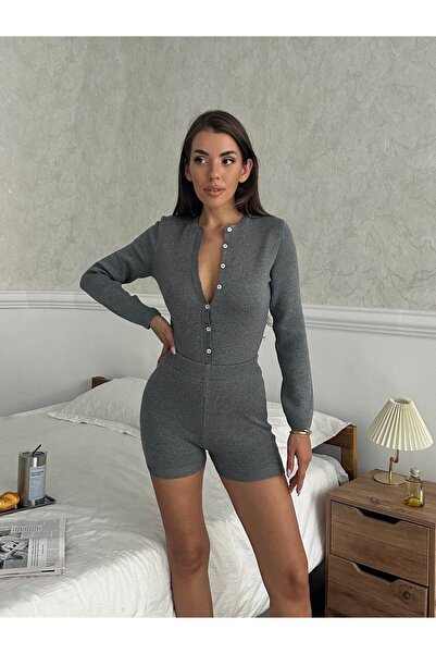 mydukkan.co Set de tricotaje tip body cu pantaloni scurți