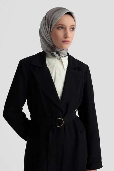 Armine Kemerli Ceket 25K5103 Siyah