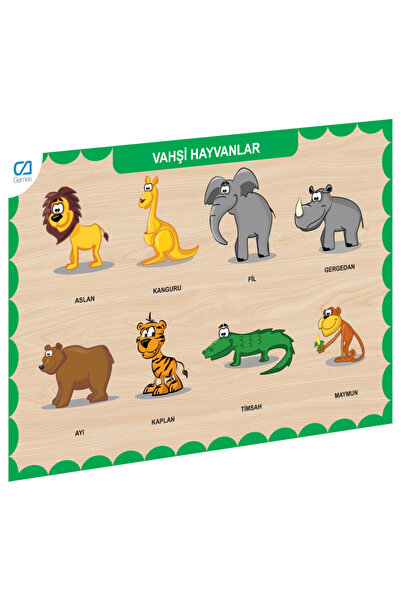 Nilly Toys CAAHS-3213 CA GAMES الحيوانات البرية الخشبية ابحث عن المكونات