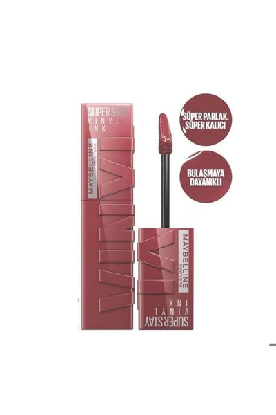 Maybelline New York Super Stay Vinyl Ink Uzun Süre Kalıcı Likit Parlak Ruj 40...