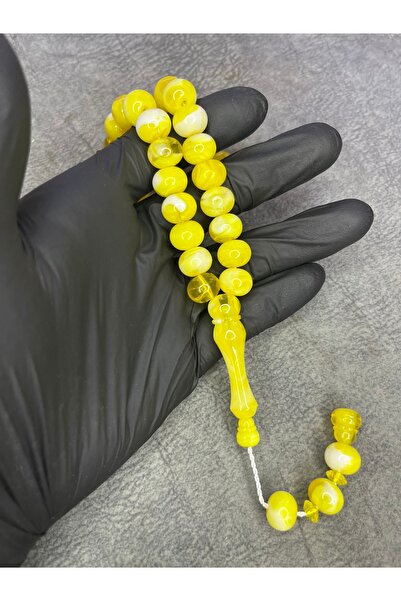 Mos Tespih High-End Powder Amber Prayer Beads with Wheel Cutting System