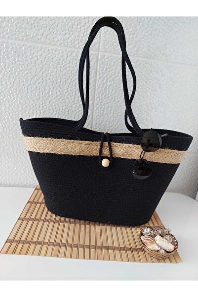 Secem Boutique حقيبة شاطئ، حقيبة من الجوت، حقيبة من القش