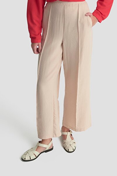 Armine Önü Dikişli Pantolon 25KD1004 Vizon