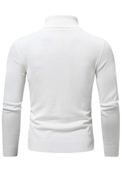 Wkm Denim Men's High Neck Long Sleeve Fisherman's Knitwear