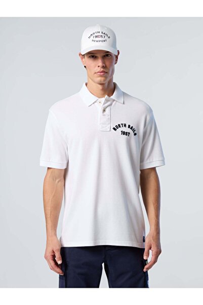 North Sails Polo Yaka Baskılı %100 Pamuk Tişört