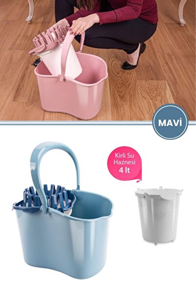 Flora Kirli Su Hazneli Temizlik Kovası, Standart Yer Zemin Temizlik Mop Kovas...