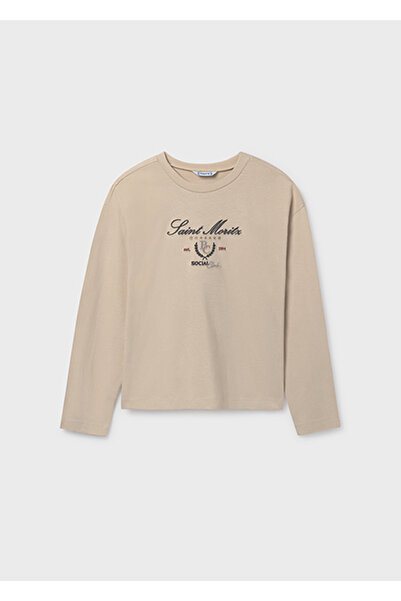 MAYORAL Bež majica dugih rukava za devojčice 7025