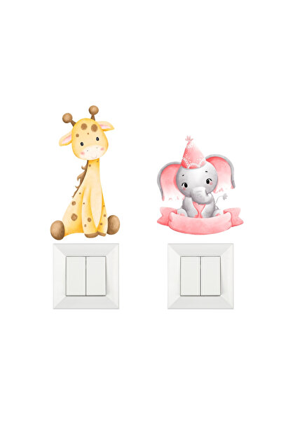 Bimotif Karışık priz ve duvar stickerı, 10x15 cm