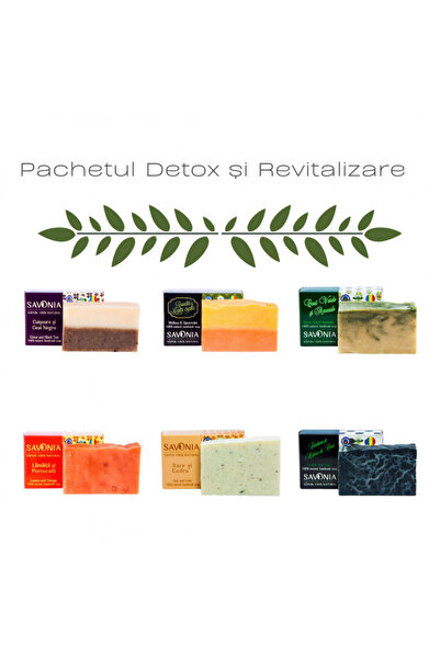Savonia Pack of 6 Natural Soaps - Detox and Revitalization