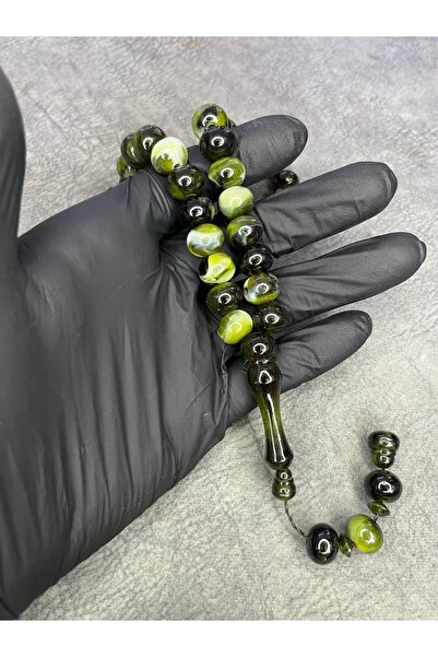 Mos Tespih High-End Powder Amber Prayer Beads with Wheel Cutting System