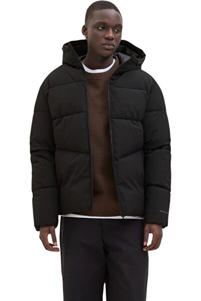 Jack & Jones JACK & JONES Global Puffer χειμερινό μπουφάν - 12283517-Μαύρο