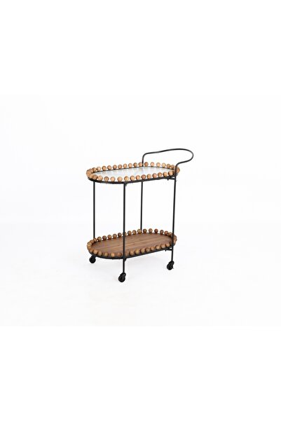 private house Modern Elegance Trolley Tea and Coffee Serving Trolley Brown