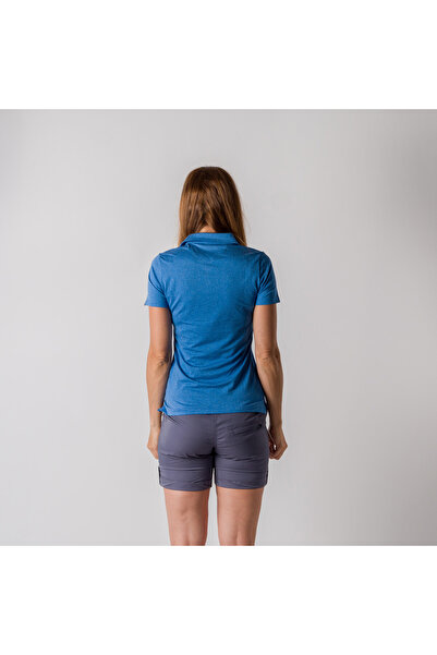 NORTHFINDER Tricou polo pentru femei din fibre reciclate CHAYA albastru-melange