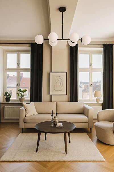 Ömür Avize Diego Modern Masaüstü Kapalı Camlı Altılı Avize