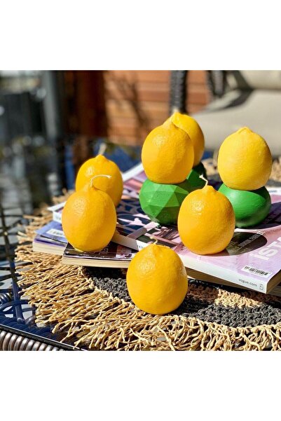 Mum And Mum Doğal El Yapımı Dekoratif Limon Mum